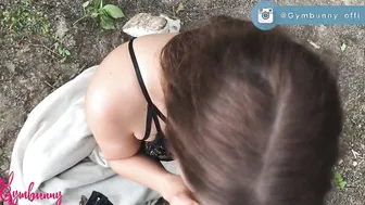 German 19 Year Old very first Head with BIG Facial - Gymbunny