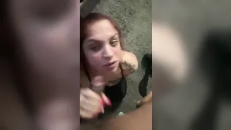 BOMBSHELL cougar BLOWS MY COCK AFTER THE GYM