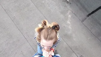 the rooftop met ended with sex and facial cum.