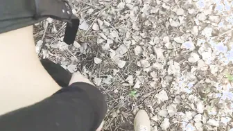 fuck into the park doggy style passerby into leather clothes