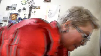 Old Bimbo Bombshell into Red Panties Blows Penis and Fucks Leisurely... sexy Devils Pedicure and many Other