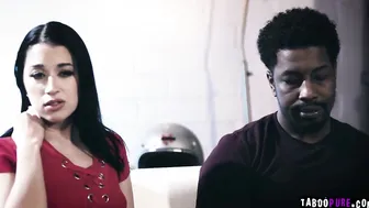 Alex Coal bending over taking that gigantic ebony penis from behind