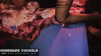 Cuckold wifey getting spitroasted and plowed inside swingers club
