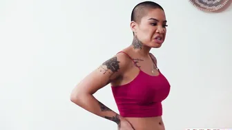 Bed Room porn video – African lesbo cunt licks big boobed roommate