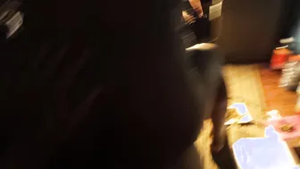 Babe Black BBW Trip and Falls on Penis he cant Stop Fuckin older Twat so Performance some Luv and like