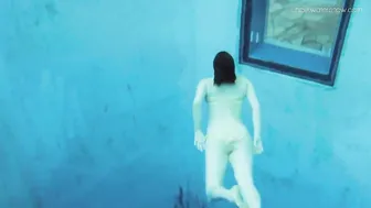 Gigantic melons bald Bae Lada Poleshuk underwater