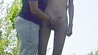 Quick Hand Job with much cum