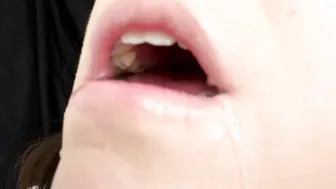ASMR Sensually Drinking Water by Stunning mom Mouth Close up Bondage Jemma Luv