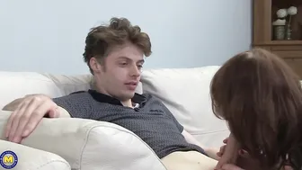 Older housewife seduce young bro