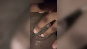 Rubbing my Huge Booty Clitoris Til I Cum