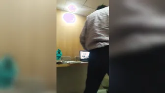 Penis flash n masturbating inside front of office maid watchpron