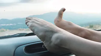 I Gave the Hottie a Riding by Vehicle and couldnt Resist her Goddess Legs 4K 60fps