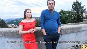 HUNT4K. Smart hunter pays mans bills and inside return fucks his daughter