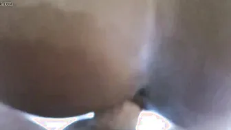Black beauty creampied by a white dick