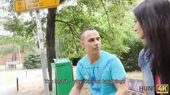 HUNT4K Angry Dude Counts Cash while Hunter Impales his mistress Public