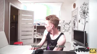 TUTOR4K Tricky Bro Lures Hot Tutor with Tasty Titties in Quick Sex