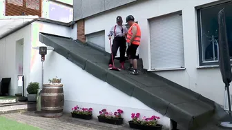 construction worker fucks the vulgar MILF directly inside the booty