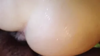 Fucking my new friend from behind right into the WC