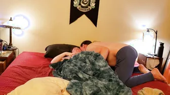 BBW Warm under the Covers Getting Heated up by Professional Clitoris Licking Socks come Off