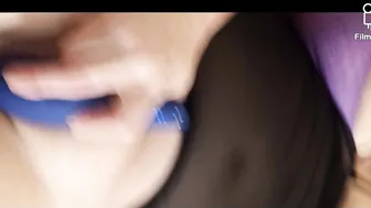 Amateur cougar Jizzes with Sex Toy then I Boned her Mouth