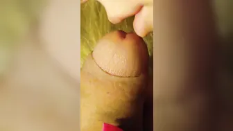 Beauty milf Licking Cock Close up