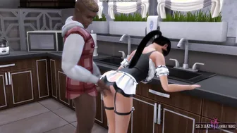 Maid Seduces House Owner to have Wild Sex with him - Sexsual babe Animations