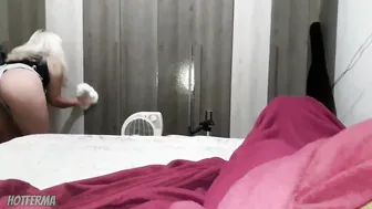 sexy maid fucks boss while boss goes out