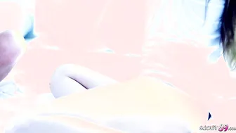SLIM TEEN’S FIRST EXTREME LESBO WITH CLITORIS DILDO