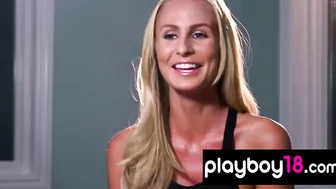 Huge boobed blonde Lexi Sims Shows off her beautiful tight body