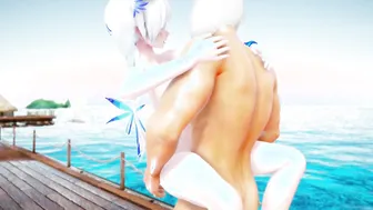 【MMD R-teen DANCE】INTENSE PASSIONATE SEX ON THE SWEET BEACH 甘い精液アナル [MMD]
