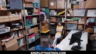 Thin Blonde Shoplifting Barely Legal Boned By Officer