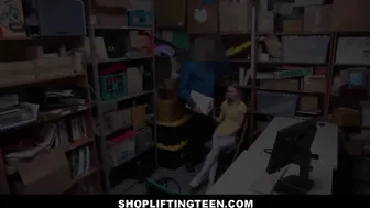 Thin Blonde Shoplifting Barely Legal Boned By Officer
