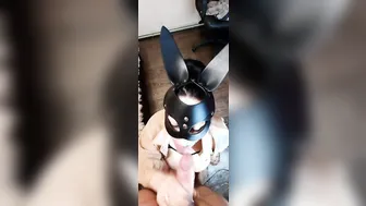 The cunt with mouth Blown and Wanked herself a Mouthful of Sperm