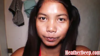 Thai teenagers MILF heather deep gives deep throat to monster penis and gotten