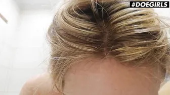 DOEGIRLS - Alecia Fox Russian Blonde with a Huge Booty babe Solo Fun inside the Bathtub