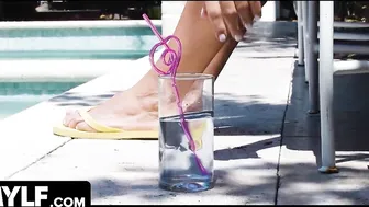 Super Sexy Big Boobed MYLF Takes Off Her Yellow Swimsuit And Getting Screwed By
