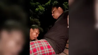 Fucking at the Park get Caught JIZZED FACIAL