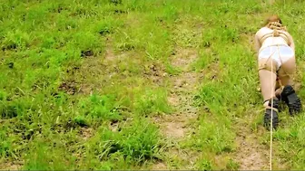 Pretty bdsm innocent getting bound up and face banged