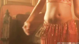 Beauty Dark Haired tries her Hand at Belly Dancing Gently