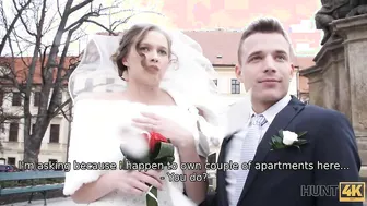 HUNT4K. Attractive Czech bride spends first night with man