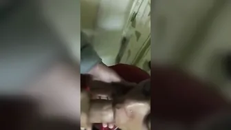 Blowing my Cock into Restroom