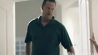 Dad Watches Daughter Got Screwed By Debt Collector - Athena