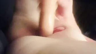 Red Haired Bald Vagina Plays with Sex Toy