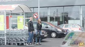 HUNT4K. For cash a dazzling nymph has outdoors sex with a rich