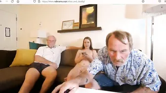 2 mature men have fun with Goddess hoe