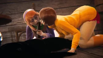 Scooby Doo - Velma and Daphne Halloween 3Some - 3D Porn