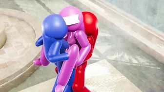 Among us 3 Way Blue and Red Plowed Pink (futa Japanese Double Penetration)