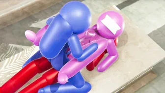 Among us 3 Way Blue and Red Plowed Pink (futa Japanese Double Penetration)