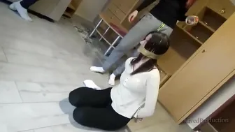 Gorgeous Woman Tied and Gagged with Clip