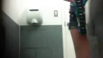 Adorable Blonde Wc Spy